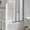 shower enclosures - Sliding Tub Doors - 3 folding panel - Keystone