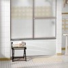 shower enclosures - Sliding Tub Doors -  Decor Plus - Raindrop Glass - Chrome Frame - Keystone