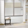 shower enclosures - Sliding Tub Doors - Decor Plus - Raindrop Glass - Chrome Frame 2 - Keystone