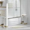shower enclosures - Sliding Tub Doors - Opulence Frameless Slider - Clear Glass & Chrome Frame [one quarter] - Keystone
