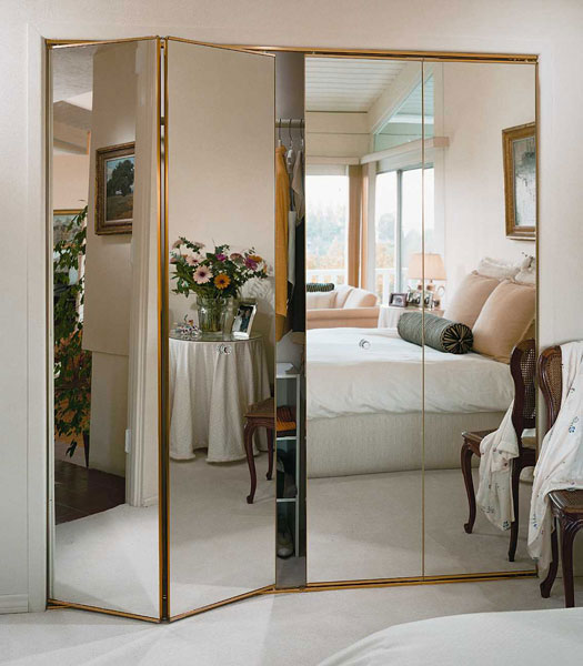 Mirror Closet Doors Bifold, Frameless Beveled Bifold Mirror Doors